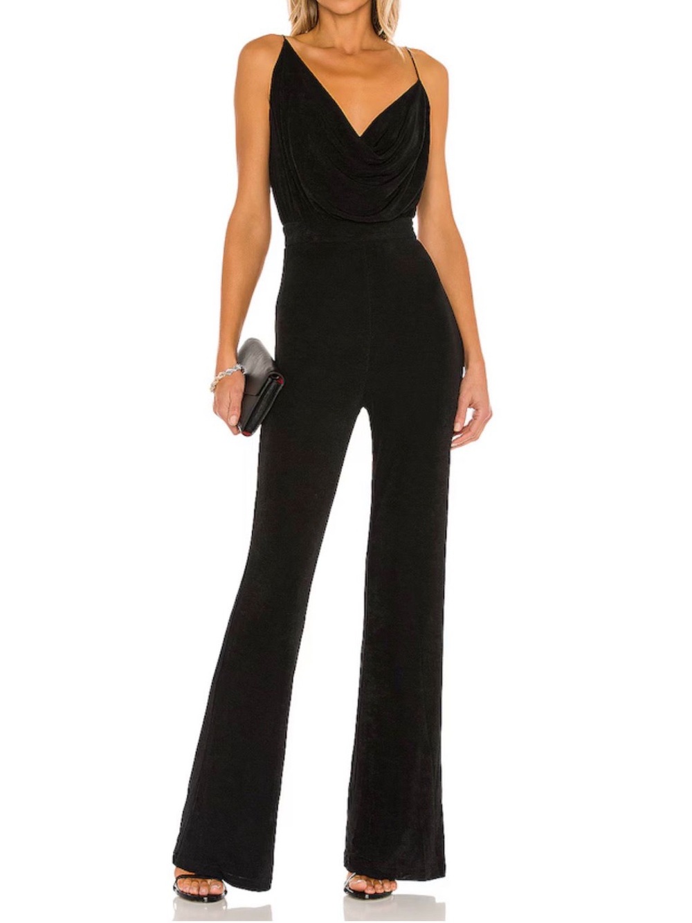 Misha Moyra Cowl-Neck Jumpsuit Size 2 in black